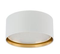 Plafonnier Plat Rond Ø 45 CM or Blanc Blendarm Tissu pour 4x E27 Deckenleuchte