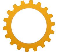 Plafonnier pour enfant - Forme de roue dentée LED - Protection des yeux - Pour garçons et filles - Chambre à coucher - Couleur : jaune - Variation de couleurs - Dimensions : 40 x 40 x 8 cm