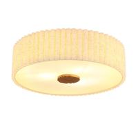 Plafonnier pour salon à 3 ampoules E27, couleur sable, métal, Ø 50 cm