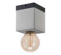 Plafonnier PR3 E27 1X40W en acier noir 90x90x110mm