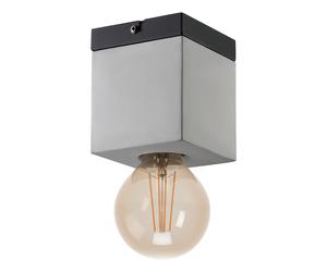 Plafonnier PR3 E27 1X40W en acier noir 90x90x110mm