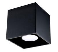 Plafonnier Aluminium Noir GU10 1 Quad
