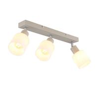 Plafonnier Rail À Spots E14 3 Braises Couleur Sable Verre Opale Orientable