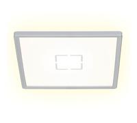 Plafonnier rétro-éclairé LED Plafonnier argenté Lampe de salon Lampe de couloir plate, rétro-éclairage, 18W 2400lm blanc neutre, LxlxH 29,3 x 29,3 x 2,9
