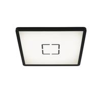 Plafonnier rétro-éclairé LED Plafonnier noir Lampe de salon Lampe de couloir plate, rétro-éclairage, 18W 2400lm blanc neutre, LxlxH 29,3 x 29,3 x 2,9