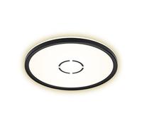 Plafonnier rétro-éclairé LED rond Lampe de couloir Noir Lampe de cuisine, rétro-éclairage, 18W 2400lm blanc neutre, DxH 29,3 x 2,8 cm