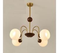 Plafonnier rétro médiéval français en verre à 4 lumières, éclairage vintage rustique fabriqué à la main, décoration d'intérieur classique pour un éclairage élégant