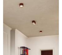 Plafonnier RIBLA SOLLUX LIGHTING, dimmable, marron, Salon / Salle à manger, Aluminium, Plafonnier