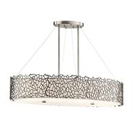 Plafonnier Rina En Étain Blanc 4-flmg B : 86cm Réglable Lampe Moderne à Manger