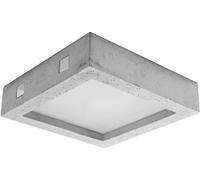 Plafonnier RIZA béton 1xLED 18W béton/verre 8x33x33cm Sollux Lighting