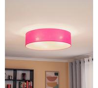 Plafonnier Roller Euluna, dimmable, violet / rose, Salon / Salle à manger, Textile / Tissu / Soie, Moderne, Plafonnier Tissu