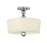 Plafonnier Romina En Nickel Crème 3-Branches Ø38Cm Salon Vintage Lampe