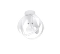 Plafonnier Rond Ø 16 Cm H: 21 Cm Boule Métal E27 Moderne Couloir