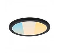 Paulmann Plafonnier rond Atria Shine Ø190 mm 7,6W CCT étanche IP44 noir