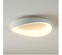 Plafonnier rond blanc épuré LED intégrées dimmable 50 cm - Belina