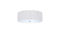 Plafonnier rond blanc tissu plissé D.45 cm - 3xE14 - Markslöjd - Jackie