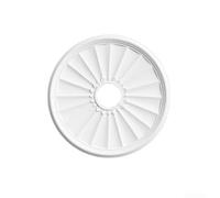 Plafonnier rond en polyuréthane blanc 40 cm décoratif pour ventilateur ou base de lampe, panneau d'éclairage élégant avec trou central de 7 cm, plafond d'intérieur