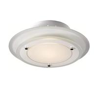 Plafonnier rond en verre blanc avec ampoule pour couloir, salon