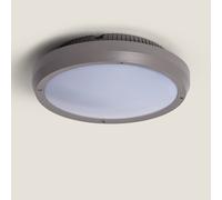 Plafonnier Rond Extérieur Curio IP65 Gris Ø300 mm