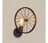 Plafonnier Rond Industriel en métal, Mini Lampe Suspendue Semi-encastrée, Lustre rétro Noir huilé pour Porche de Ferme, Cuisine, Salle de Bain, Base d'ampoule E27, Applique Murale de Cave