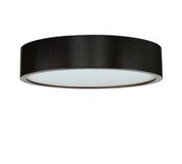 Plafonnier Rond Marron Ø37Cm E27 Bois Verre Plat Lampe De Plafond Salon Couloir