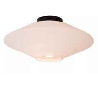 Plafonnier Rond Salon Verre Métal G9 Ø42 Cm Moderne Lampe De Salle À Manger