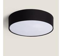LEDKIA LIGHTING - Plafonnier Rond Ø500 mm | Compatible Ampoules E27 | IP20 pour Intérieur | Pour Chambres, Salons, Cuisines | Résistant et Léger, Blanc, Textile