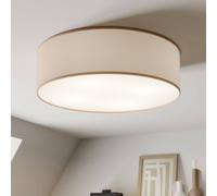 Plafonnier Rondo TK Lighting, dimmable, beige, Chambre à coucher, Textile / Tissu / Soie, Moderne, Plafonnier Tissu