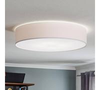Plafonnier Rondo TK Lighting, dimmable, blanc, Chambre à coucher, Textile / Tissu / Soie, Moderne, Plafonnier Tissu