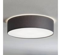 Plafonnier Rondo TK Lighting, dimmable, gris, Chambre à coucher, Textile / Tissu / Soie, Moderne, Plafonnier Tissu