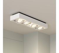 Plafonnier Ronka Arcchio, dimmable, blanc, Salon / Salle à manger, Aluminium, Moderne, Plafonnier