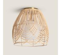Plafonnier Rotin et Verre Bagrat