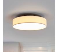 Plafonnier Saira Lindby, blanc, Salon / Salle à manger, Textile / Tissu / Soie, Moderne, Plafonnier Tissu