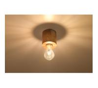 Plafonnier - SALGADO - Moderne - Bois Massif - E27 - 1x60W - Intérieur