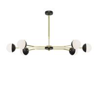 Plafonnier Salle À Manger Métal Noir Blanc GU10 6 Braises Plafonnier Antireflet