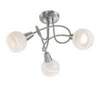 Plafonnier Salle à manger Rondelle Lampe Cuisine Spot argenté 3-flg E14