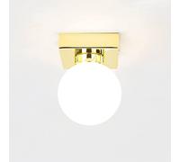 Plafonnier salle de bain boule métal verre doré 1x G9 variable salle de bain couloir plafonnier intérieur éclairage intemporel compact
