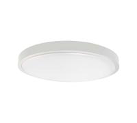 Plafonnier salle de bain lampe de salon plafonnier lampe de couloir rond, plastique blanc IP44, 1x LED 18W 1830Lm 3000K blanc chaud, D 25 cm