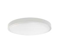 Plafonnier salle de bain lampe de salon plafonnier lampe de couloir rond, plastique blanc IP44, 1x LED 18W 1830Lm 4000K blanc neutre, D 25 cm