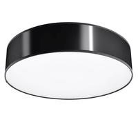 Plafonnier Salon Noir Rond Ø 55 Cm H: 11 Cm Pour 4X E27 Plafonnette