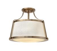 Plafonnier Salon Vintage En Acier Lin Couleur Crème D 40,6 Cm 3