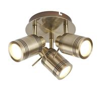 Plafonnier Samson, laiton antique, 3 ampoules