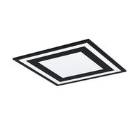 Plafonnier SAVATARILA LED 22,2W en aluminium noir 450x450x60mm