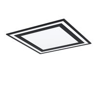 Plafonnier SAVATARILA LED 32,5W en aluminium noir 595x595x60mm
