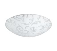 Plafonnier SCALEA 1 E27 en acier blanc et vere satiné