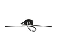 Plafonnier SELVINA 1 LED 19W en acier et aluminium noir 690x300x115mm