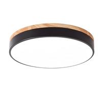 Plafonnier Semi-encastré 18 W 11,8 po de Style Nordique, éclairage de vestiaire, Base Ronde en Bois, luminaires Couleur Macaron pour Chambre d'enfant, garçon ou Fille.