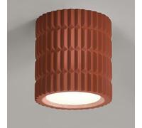 Plafonnier Semi-Encastré de Style Nordique Moderne, Applique Led 7W En Résine, Idéale Pour Un Hall D'Entrée Ou Un Couloir./Rouge/15 Cm