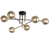 Plafonnier Semi-Encastré En Verre À Bulles Spoutnik Lustre Du Milieu Du Siècle Près Du Plafonnier Luminaire de Chambre À Coucher de Ferme Industrielle Pour Salle À Manger Salle Den Foyer Cuisine Salon