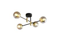 Plafonnier Semi-Encastré En Verre À Bulles Spoutnik Lustre Du Milieu Du Siècle Près Du Plafonnier Luminaire de Chambre À Coucher de Ferme Industrielle Pour Salle À Manger Salle Den Foyer Cuisine Salon